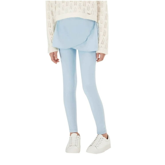 Babcutegg Leggings for Toddler Girls Next to the Skin Soild Color High Waist Girls Outwear Light Blue