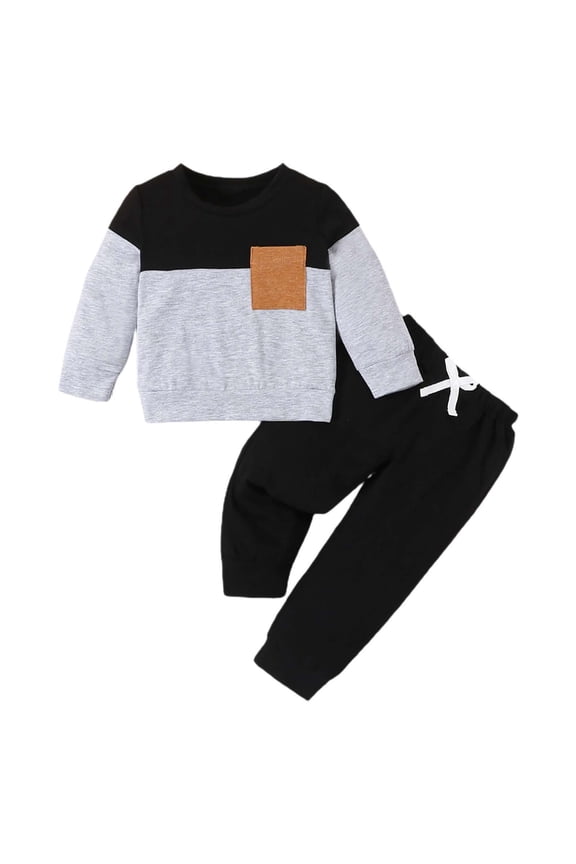 Long Pants for Toddler Girls Graphic Pattern Wide Leg Elastic Waist Outwear for Girls Black