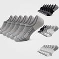 thumbnail image 1 of Babcutegg Men's 6 Pack Low Cut Athletic Socks Cushioned Breathable Cotton Moisture Wicking Running Socks Gray Size Free Size, 1 of 3