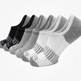 thumbnail image 1 of Babcutegg Men's 6 Pack Low Cut Athletic Socks Cushioned Breathable Cotton Moisture Wicking Running Socks Silver Size Free Size, 1 of 3