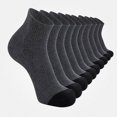 thumbnail image 1 of Babcutegg Men's Low Cut Athletic Socks 5-Pack Cushioned Running Breathable Cotton Sport Ankle Socks Gray Size S, 1 of 3