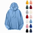 thumbnail image 1 of Babcutegg Mens Big & Tall Hoodie Drawstring Long Sleeve Loose Fit Solid Casual Sweatshirt with Kangaroo Pocket Size 5XL, 1 of 8