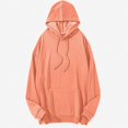 thumbnail image 1 of Babcutegg Mens Big & Tall Hoodie Drawstring Long Sleeve Loose Fit Solid Casual Sweatshirt with Kangaroo Pocket Size 5XL, 1 of 8