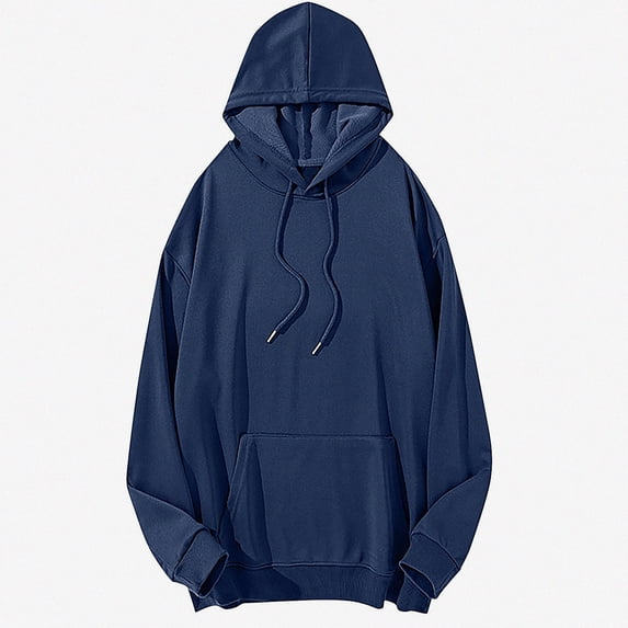 Babcutegg Mens Big & Tall Hoodie Drawstring Long Sleeve Loose Fit Solid Casual Sweatshirt with Kangaroo Pocket Size 5XL