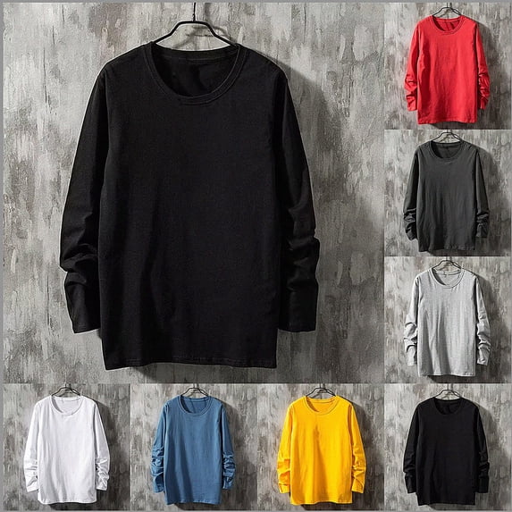 Babcutegg Mens Big and Tall Sweatshirt Cotton Crewneck Long Sleeve Casual Basic Pullover Top Size 4XL