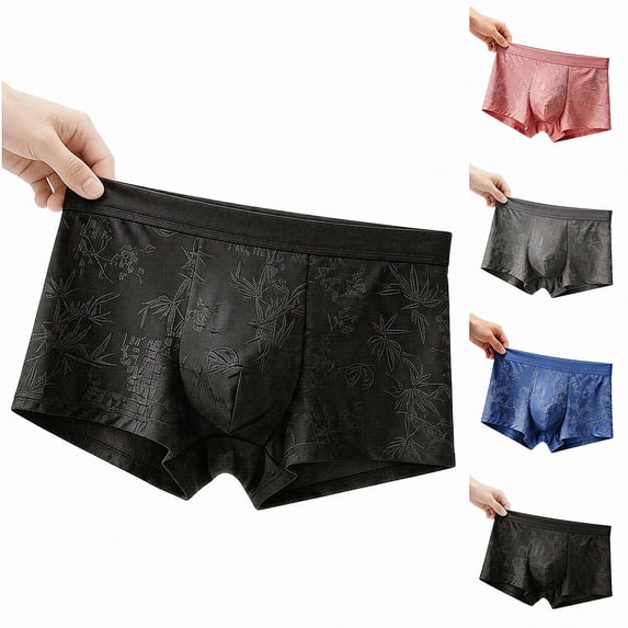 Babcutegg Mens Boxer Briefs Mesh See Through Ice Silk Cooling Mid Rise Solid Color Underwear Size XL