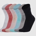 thumbnail image 1 of Babcutegg Mens Crew Athletic Socks Mid Calf Cotton Breathable Performance Outdoor Cycling Running Socks Black Size Free Size, 1 of 3