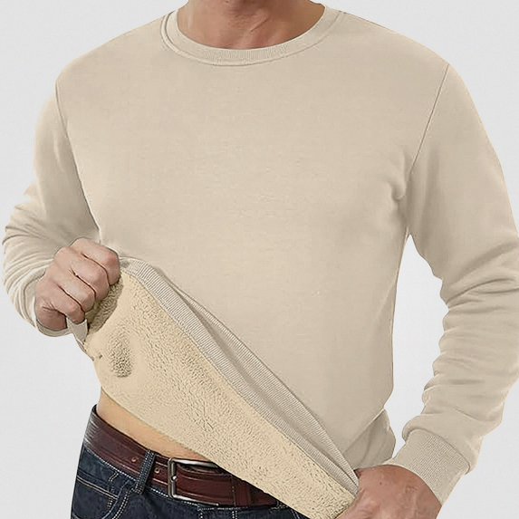 Babcutegg Mens Crewneck Sweatshirt Warm Thick Long Sleeve Fall Winter Casual Pullover Basic Top Size M