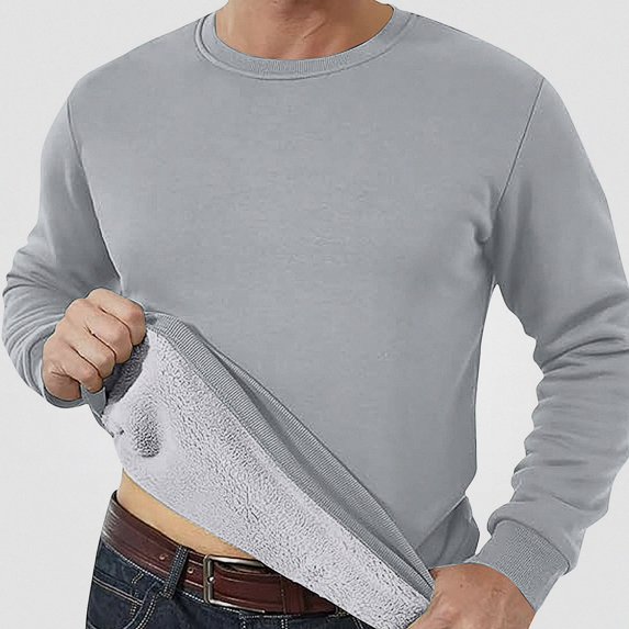 Babcutegg Mens Crewneck Sweatshirt Warm Thick Long Sleeve Fall Winter Casual Pullover Basic Top Size XL