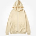 thumbnail image 1 of Babcutegg Mens Full Zip Hoodie Loose Fit Long Sleeve Casual Hooded Sweatshirt with Pockets Size 2XL, 1 of 7