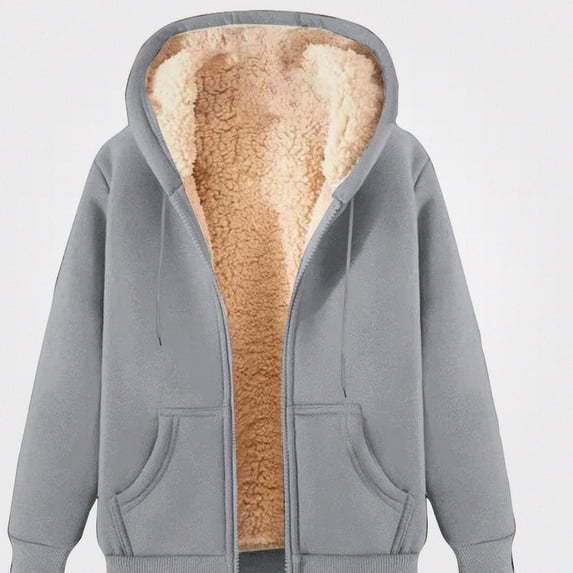 Babcutegg Mens Full Zip Sherpa Lined Hoodie Long Sleeve Fleece Winter Sweatshirt with Pocket Size XL