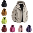thumbnail image 1 of Babcutegg Mens Lightweight Hooded Windbreaker Jacket Full Zip Casual Outdoor Coat with Pockets Hot Pink Size S, 1 of 8