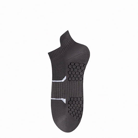 Babcutegg Mens Low Cut Ankle Socks Mesh Breathable Absorb Sweat Lightweight Athletic Socks Dark Gray Size Free Size
