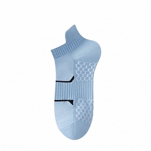 Babcutegg Mens Low Cut Ankle Socks Mesh Breathable Absorb Sweat Lightweight Athletic Socks Light Blue Size Free Size