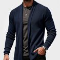 thumbnail image 1 of Babcutegg Mens Open Front Cardigan Sweater Shawl Collar Long Sleeve Lightweight Warm Knitted Sweaters Size 2XL, 1 of 8