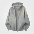 thumbnail image 1 of Babcutegg Mens Zip Up Hooded Knit Cardigan Sweater Loose Fit Long Sleeve Thermal Casual Sweaters for Winter Size L, 1 of 5