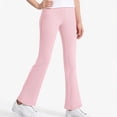 thumbnail image 1 of Babcutegg Pants for Kid Girls Elastic Waist Full Length Wide Leg School Uniform for Kids Pink Size 11/12, 1 of 6