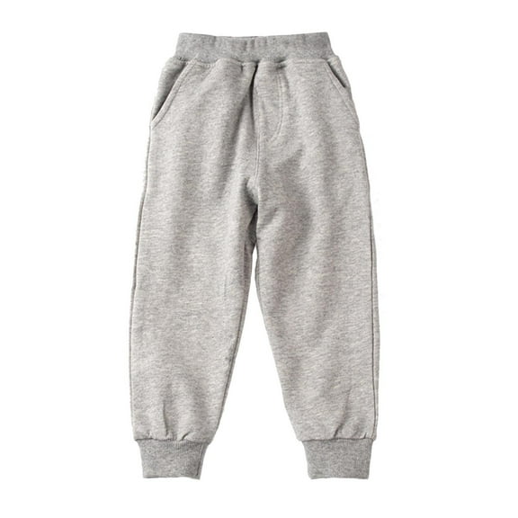 Babcutegg Pants for Toddler Boys Elastic Waist Jogger Pants Soild Color Outwear for Toddler Boys Gray