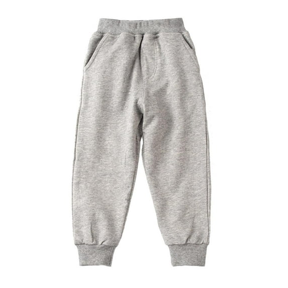 Babcutegg Pants for Toddler Boys Soild Color Jogger Pants Elastic Waist Outwear for Toddler Boys Gray