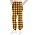 thumbnail image 1 of Babcutegg Pants for Toddler Girls Graphic Pattern Elastic Waist Side Pockets Girls Clothes Yellow, 1 of 6