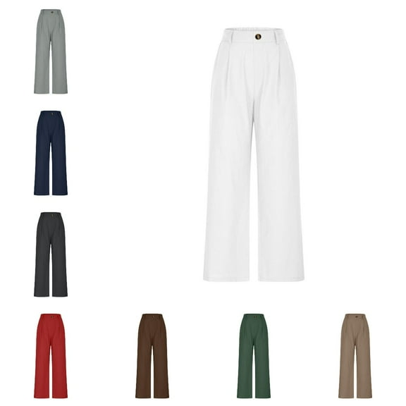 Babcutegg Pants for Women Long Length Casual Fashion Sport Stretch High Waist with Drawstring Womens Fall and Winter Trousers Green Size S