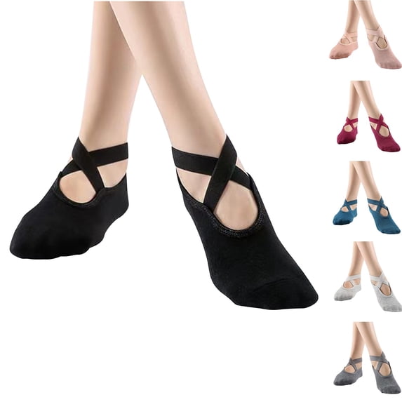 Babcutegg Pilates Socks for Women with Straps Athletic Wear Yoga Non-Slip Comfortable and Breathable Gym Wear Womens Athletic Wear Pink Size Free Size