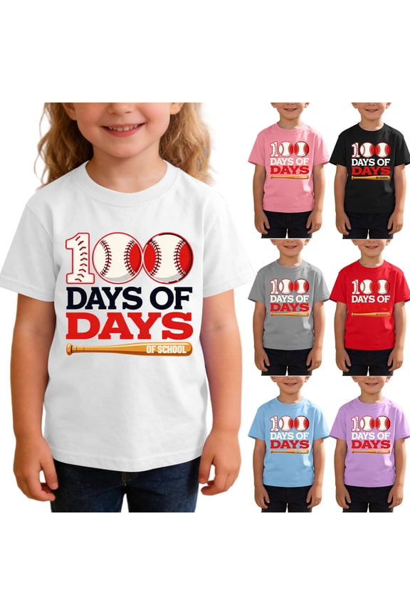 School Uniform for Kid Girls Causal Fashion Basic Shirts Comfortable Graphic Pattern Short Sleeve Girls Summer Clothes White Size 9