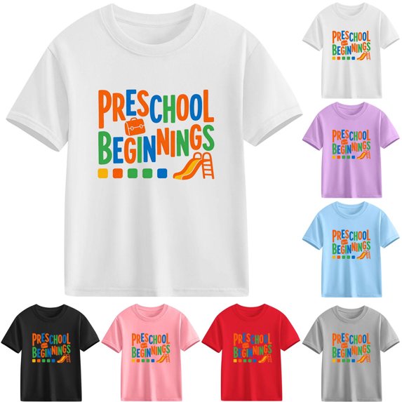 Babcutegg School Uniform for Kid Girls Causal Fashion Graphic Pattern Campus Style Back to School Wear Comfortable Girls Summer Clothes White Size 3