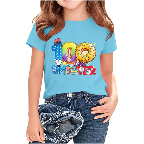 Babcutegg Shirts for Kid Boys Campus Style Short Sleeve Lightweight Pullover Boys Summer Uniform Blue Size 5-6 T