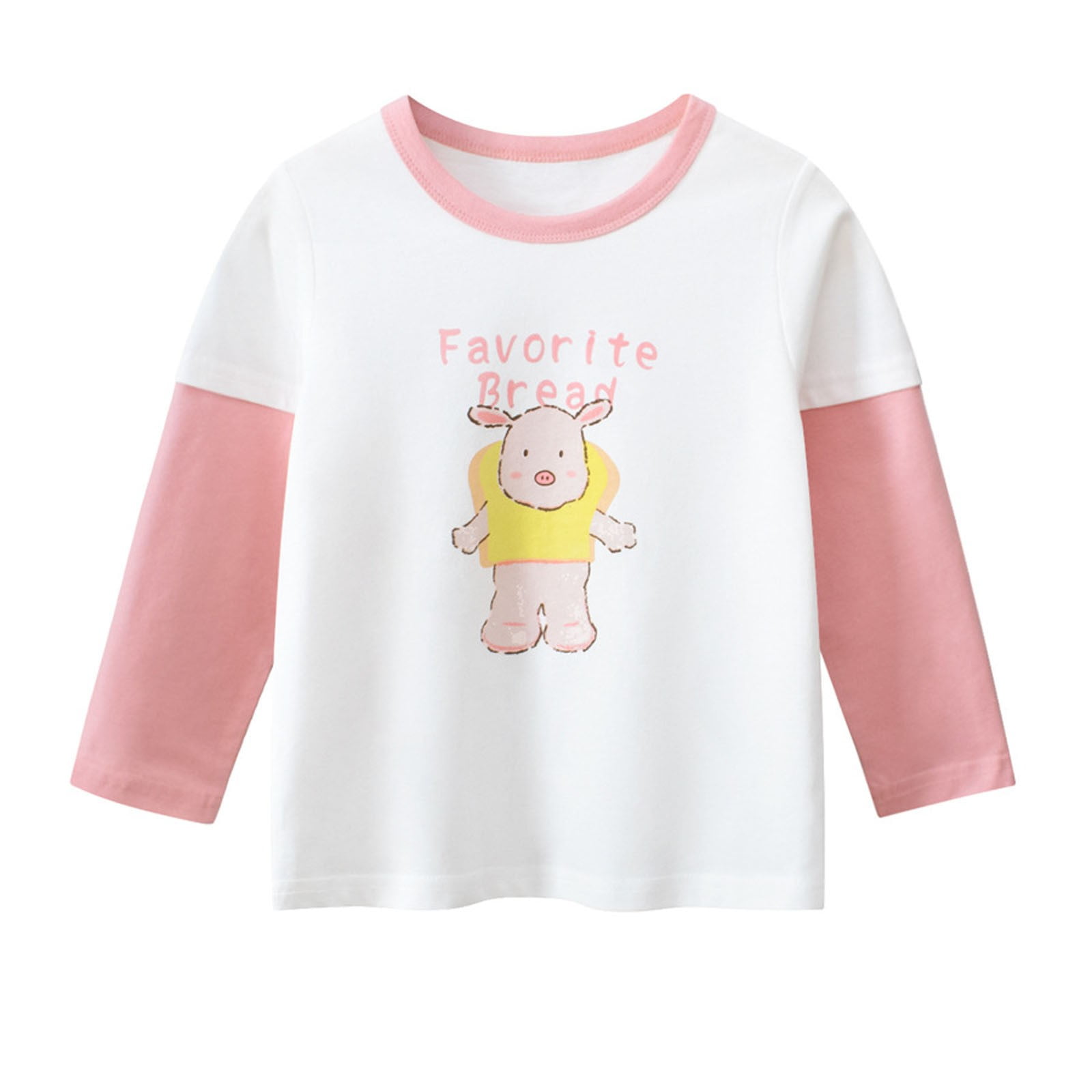 Babcutegg Shirts for Toddler Girls Long Sleeve Graphic Print Round Neck