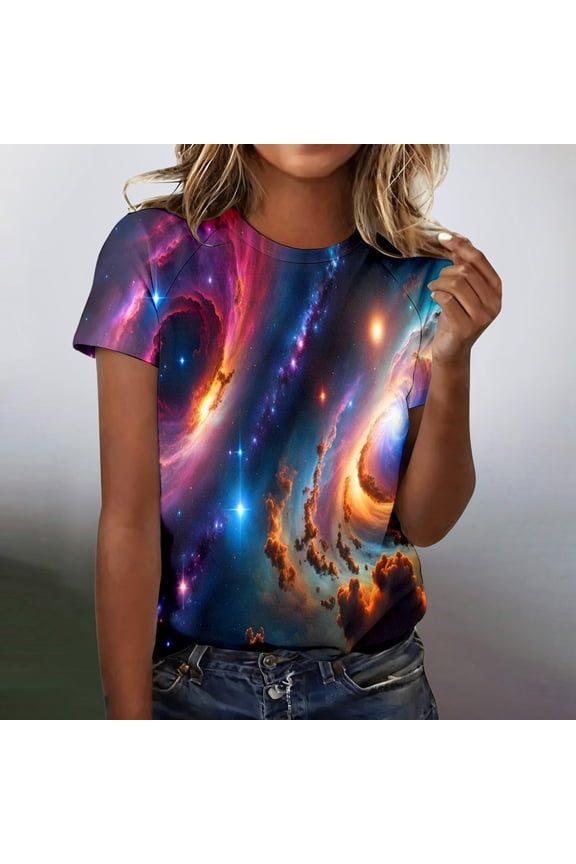 Shirts for Women with Button Pullover Regular Fiting Womens Summer Tops Multicolor Size S