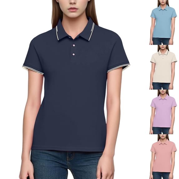 Babcutegg Shirts for Women with Button Short Sleeve Regular Fiting Womens Summer Tops Pink Size S