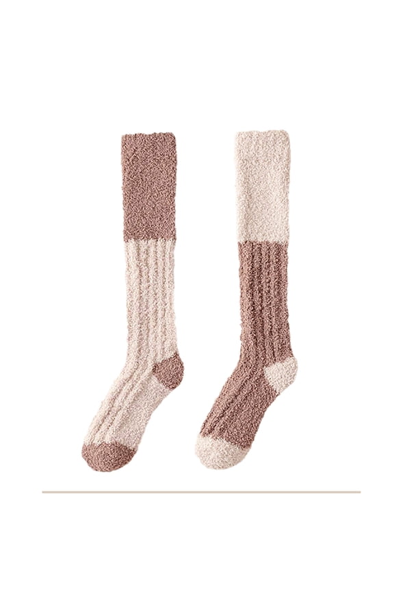 Socks for Women Keep Warm Tight Fitting Breathable Length Womens Underwear Brown Size Free Size