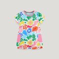 thumbnail image 1 of Babcutegg Summer Kids Short Shirt Dresses for Little Girls Skirts New Printed Round Neck Cotton Knitted Dress Multicolor Size 4Y, 1 of 6