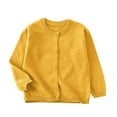thumbnail image 1 of Babcutegg Sweaters for Kid Girls Long Sleeve Crew Neck Open Front Girls Clothes Orange, 1 of 6