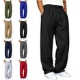 thumbnail image 1 of Babcutegg Sweatpants for Men Straight Leg Elastic Waist Loose Fit Athletic Casual Pants with Pockets Green Size 2XL, 1 of 7
