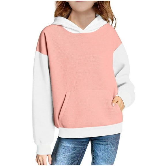 Babcutegg Sweatshirts for Girls Casual Fashion Hoodies Pullover Kids Outfit Pink Size 7