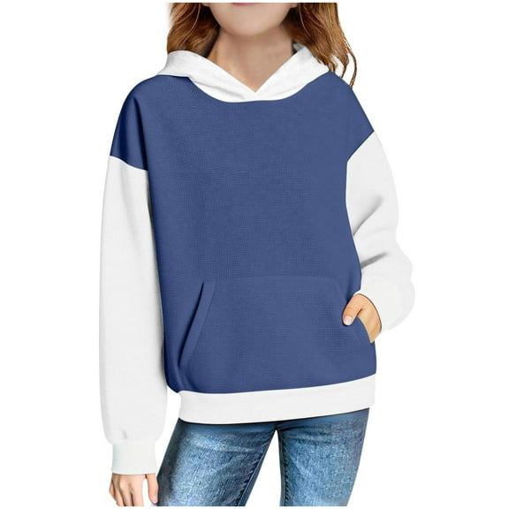Babcutegg Sweatshirts for Girls Pullover Casual Fashion Hoodies Kids Outfit Navy Size 14