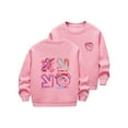 thumbnail image 1 of Babcutegg Sweatshirts for Girls Pullover Crew Neck Regular Fit Kids Outfit Pink Size 9, 1 of 5