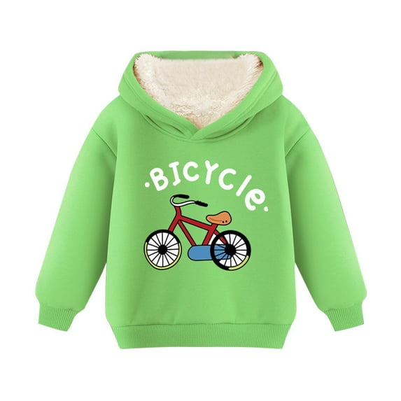 Babcutegg Sweatshirts for Kid Girls Hoodies Casual Fashion Warm Girls Fall and Winter Clothes Green Size 2