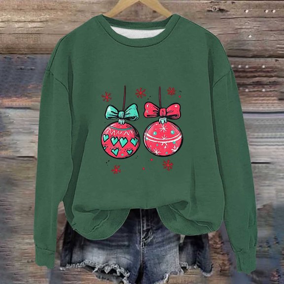 Babcutegg Sweatshirts for Kid Girls Long Sleeve Regular Fit Fleece Lined Crew Neck Keep Warm Girls Fall and Winter Clothes Green Size 1-2