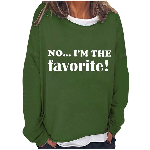 Babcutegg Sweatshirts for Women Graphic Tee Pullover Long Sleeve Fall and Winter Clothes for Women Green Size S
