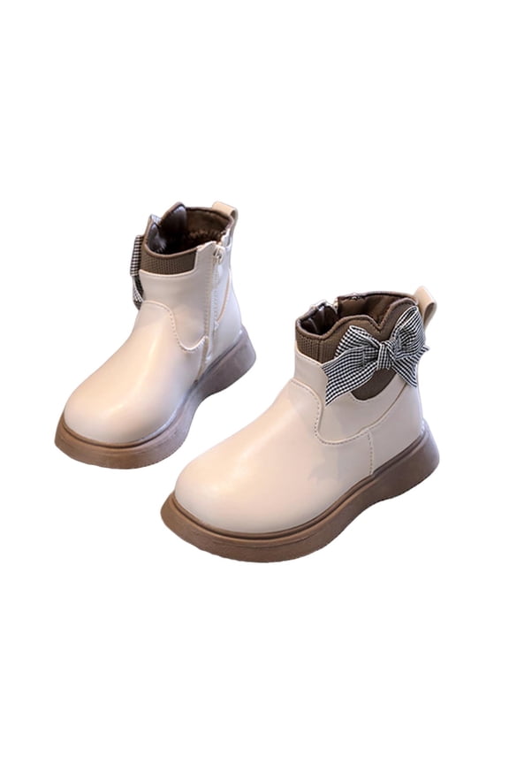 Teen Girls Boots Thick Bottom Keep Warm Knee High Western Style Casual Fashion Fall and Winter Shoes for Girls White Size 11 M