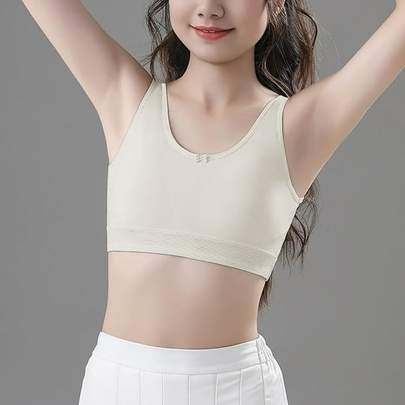 Babcutegg Teen Girls Bra Homewear Bra Lightly Padded Sleeping Bra Girls Underwear Yellow Size XL