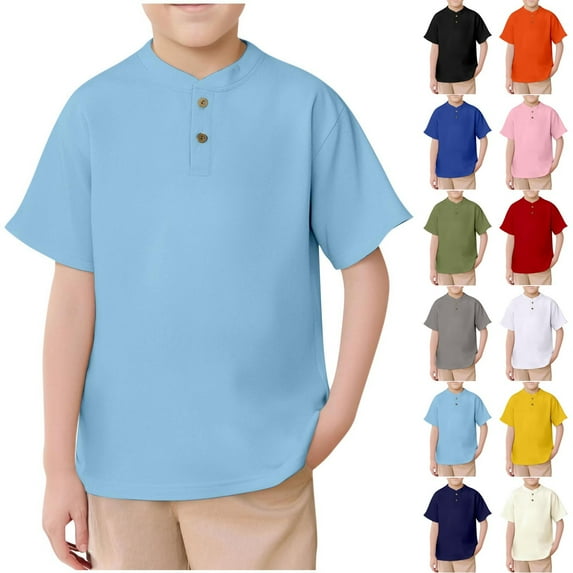 Babcutegg Toddler Boys Tshirts Back to School Essentials Campus style Short Sleeve Clothes for Toddler Boys Pink 7 T