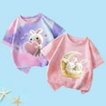 thumbnail image 1 of Babcutegg Toddler Girls 2pc tshirts sets Tie Dyeing 2pcs Set Cute Pattern Kids Summer Clothes Pink Size 9 Years, 1 of 3