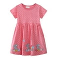 thumbnail image 1 of Babcutegg Toddler Girls Dress, Family Matching Graphic Pattern 100% Cotton Breathable Kids Floral Cotton Sundress Pink 4 Years, 1 of 6