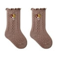thumbnail image 1 of Babcutegg Toddler Girls Fuzzy Socks Graphic Pattern Warm Socks Cotton Stretch Girls Fall and Winter Clothes Brown Size 1, 1 of 2