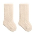 thumbnail image 1 of Babcutegg Toddler Girls Fuzzy Socks Warm Socks Graphic Pattern Ankle Length Girls Fall and Winter Underwears White Size 1, 1 of 2