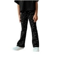thumbnail image 1 of Babcutegg Toddler Girls Leggings Regular Fit Breathable Elastic Waist Outfit for Girls Black, 1 of 5